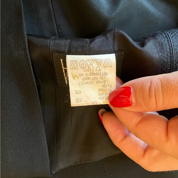 Surabaya Designs Black Sleeveless Sheath Mini Dress Made in France - Picture 6 of 6